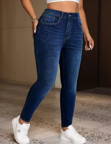 Blugi SHEIN CURVE, albastru Albastru