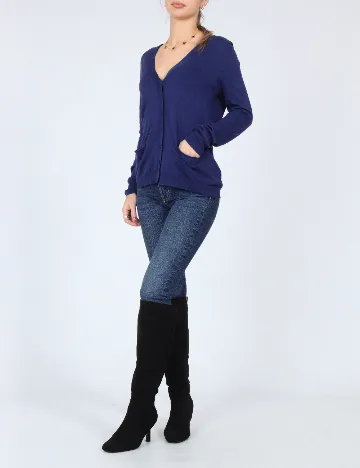 Cardigan Zara, albastru Albastru