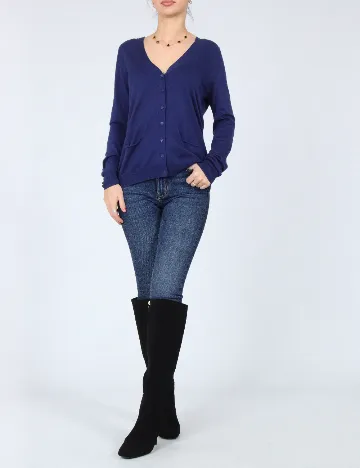 Cardigan Zara, albastru Albastru