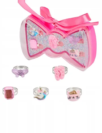 Set Inele 5 bucati Little Concepts, roz Roz