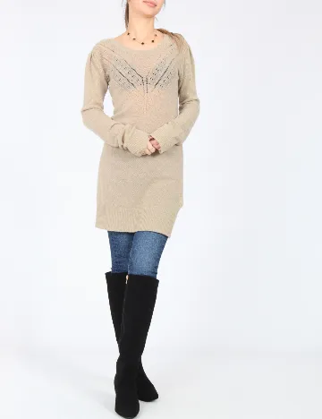 Pulover Zara, bej Crem