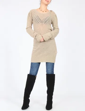 Pulover Zara, bej Crem