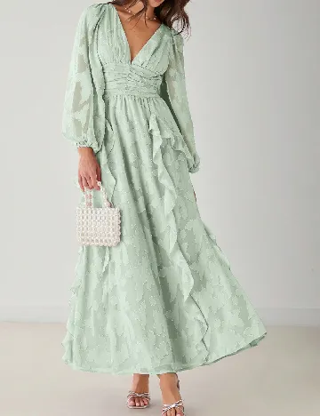 Rochie lunga SHEIN, verde Verde
