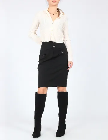 Fusta Zara, negru Negru