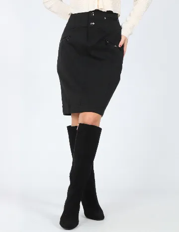 Fusta Zara, negru Negru