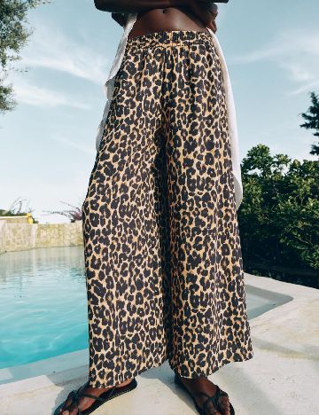 Pantaloni Zra, animal print