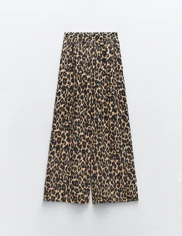 Pantaloni Zra, animal print Animal print
