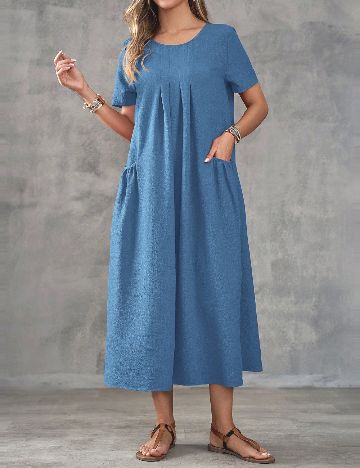 Rochie medie Emery Rose, albastru