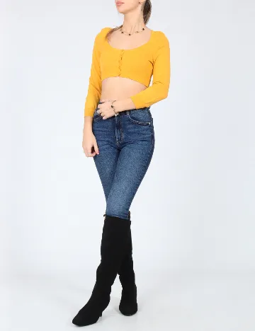 Cardigan Zara, galben Galben