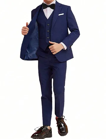 Costum Shein Kids, bleumarin Albastru