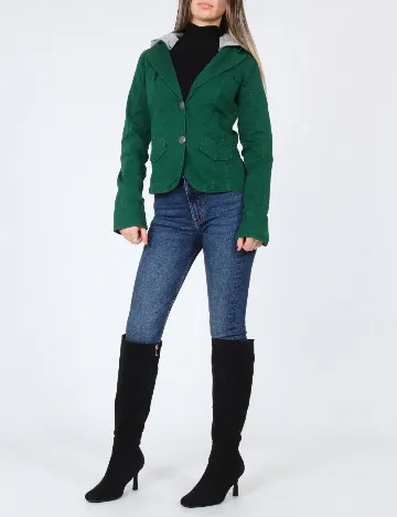 Jacheta Bershka, verde Verde