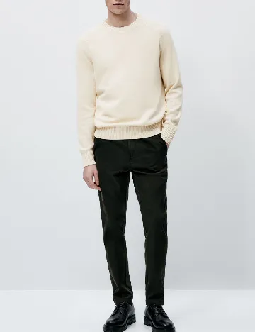 Pulover Massimo Dutti, bej Crem