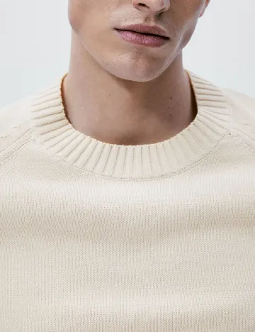 Pulover Massimo Dutti, bej Crem