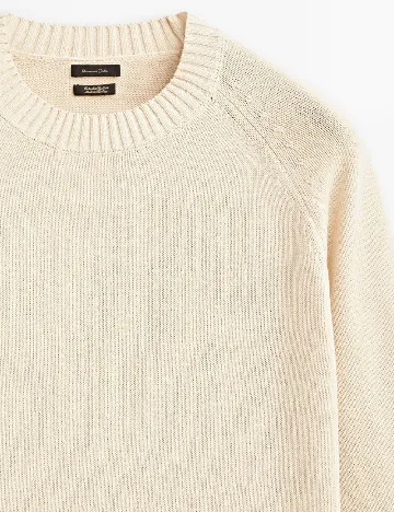 Pulover Massimo Dutti, bej Crem