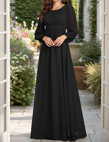 Rochie lunga Ever-Pretty, negru Negru