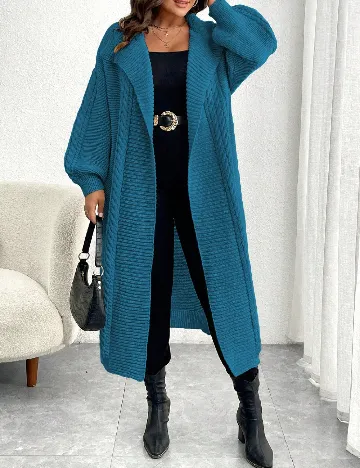 Cardigan SHEIN CURVE, albastru Albastru