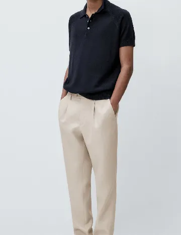Tricou Massimo Dutti, bleumarin Albastru