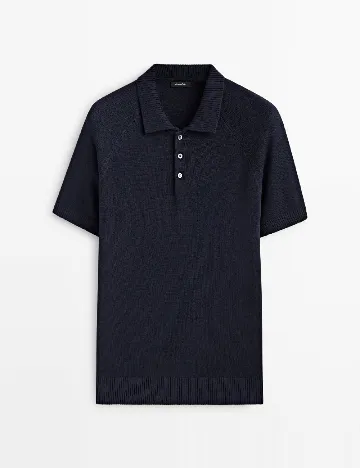 Tricou Massimo Dutti, bleumarin Albastru