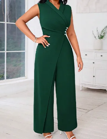 Salopeta SHEIN CURVE, verde Verde