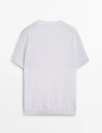 Tricou Massimo Dutti, alb Alb