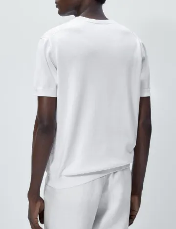 Tricou Massimo Dutti, alb Alb