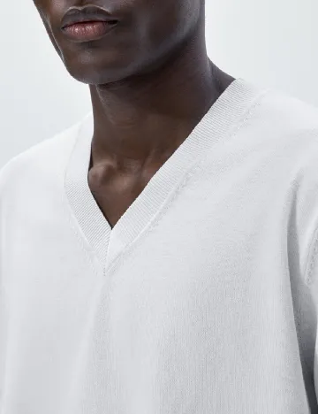 Tricou Massimo Dutti, alb Alb