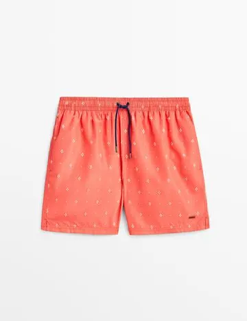 Short de baie Massimo Dutti, roz Roz