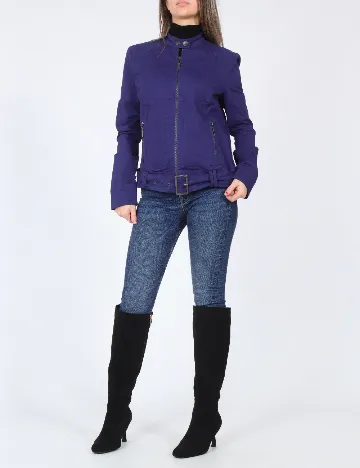 Jacheta Bershka, albastru Albastru