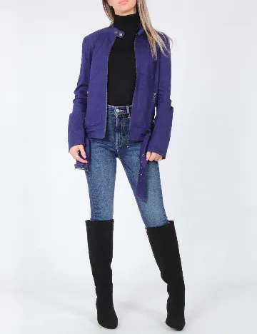 Jacheta Bershka, albastru Albastru