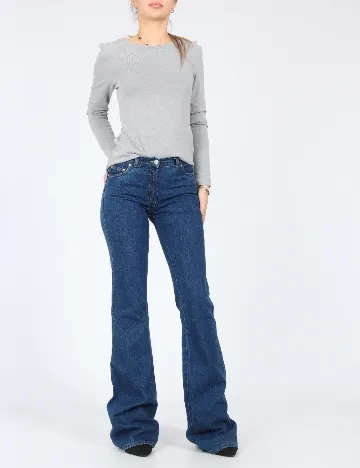 Blugi Bershka, albastru Albastru