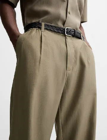 Pantaloni Zra, kaki Verde