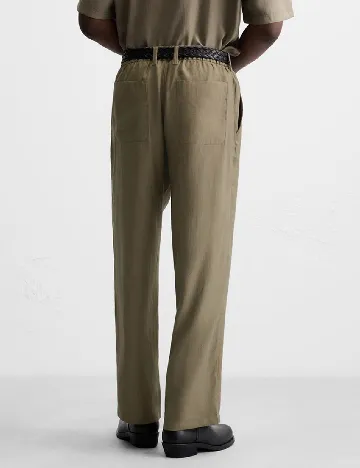 Pantaloni Zra, kaki Verde