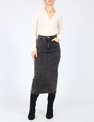 Fusta SHEIN, gri Gri