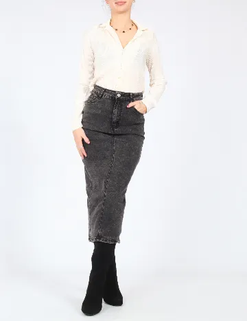 Fusta SHEIN, gri Gri