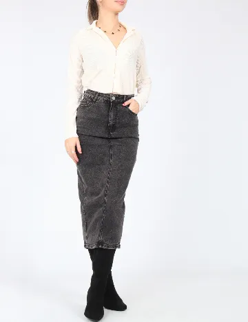 Fusta SHEIN, gri Gri