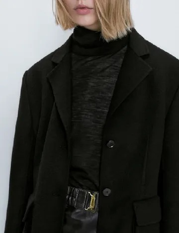 Sacou Massimo Dutti, negru Negru