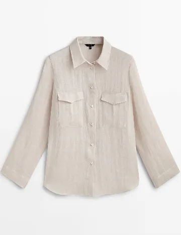 Camasa Massimo Dutti, crem Crem