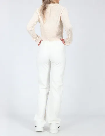 Pantaloni Bershka, alb Alb