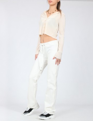 Pantaloni Bershka, alb