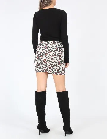 Fusta Bershka, alb/negru Alb