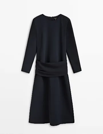 Rochie medie Massimo Dutti, bleumarin Albastru