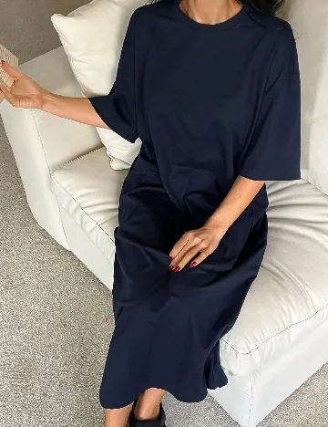 Rochie medie Dazy, bleumarin Albastru