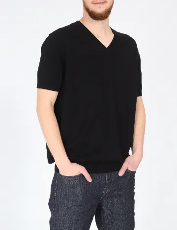 Tricou Massimo Dutti, negru Negru