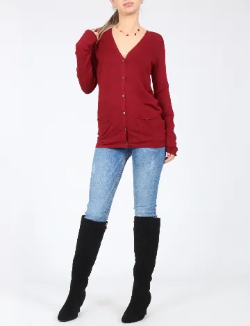 Cardigan Pull&Bear, rosu Rosu