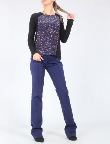 Bluza Zara, negru/albastru