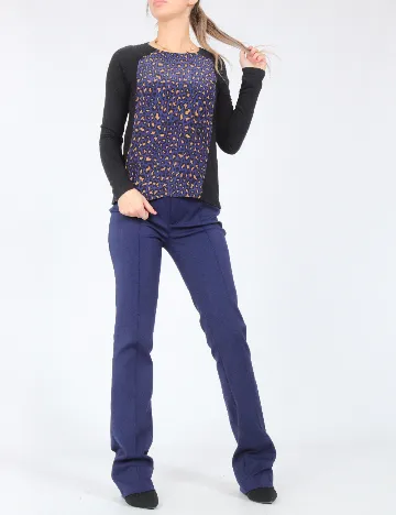 Bluza Zara, negru/albastru Negru