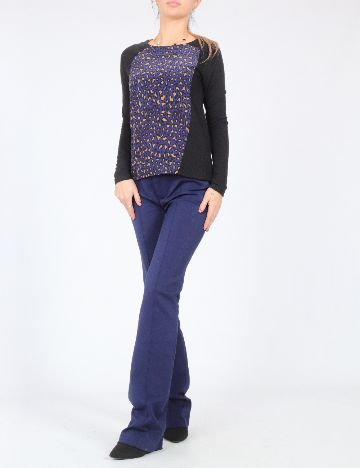 Bluza Zara, negru/albastru