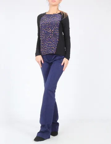 Bluza Zara, negru/albastru Negru