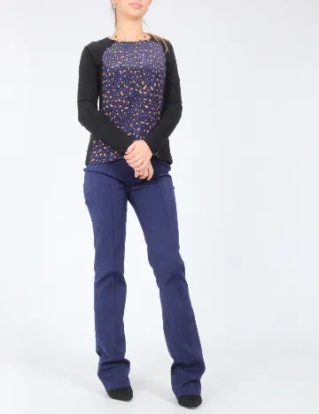 Bluza Zara, negru/albastru Negru