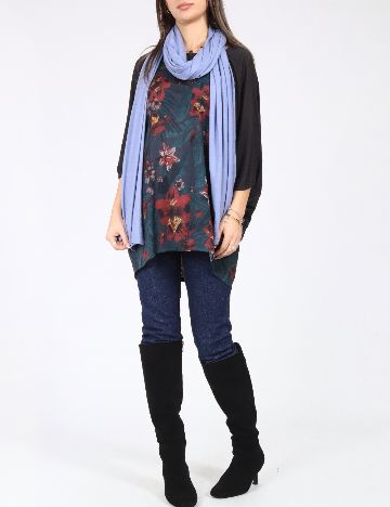 Esarfa Bershka, albastru